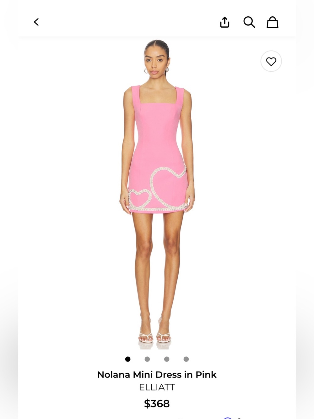 Elliatt Nolana Pink Heart-Trim Mini Skirt